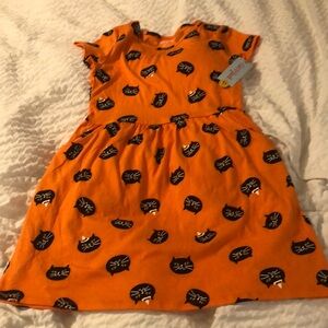 New black cat Halloween dress girls 10/12 L